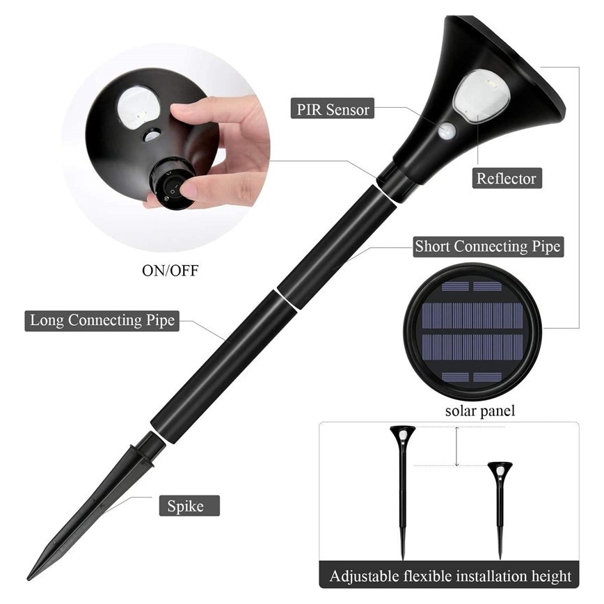 Lampada solare LED con sensore LED/1W/3,7V 6000K IP65 1500 mAh