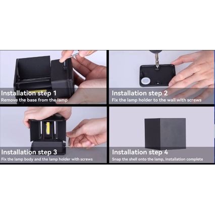 Immax 08510L - Lampada da parete LED per esterni DICE LED/6W/230V 3000K IP65