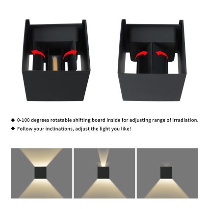 Immax 08510L - Lampada da parete LED per esterni DICE LED/6W/230V 3000K IP65