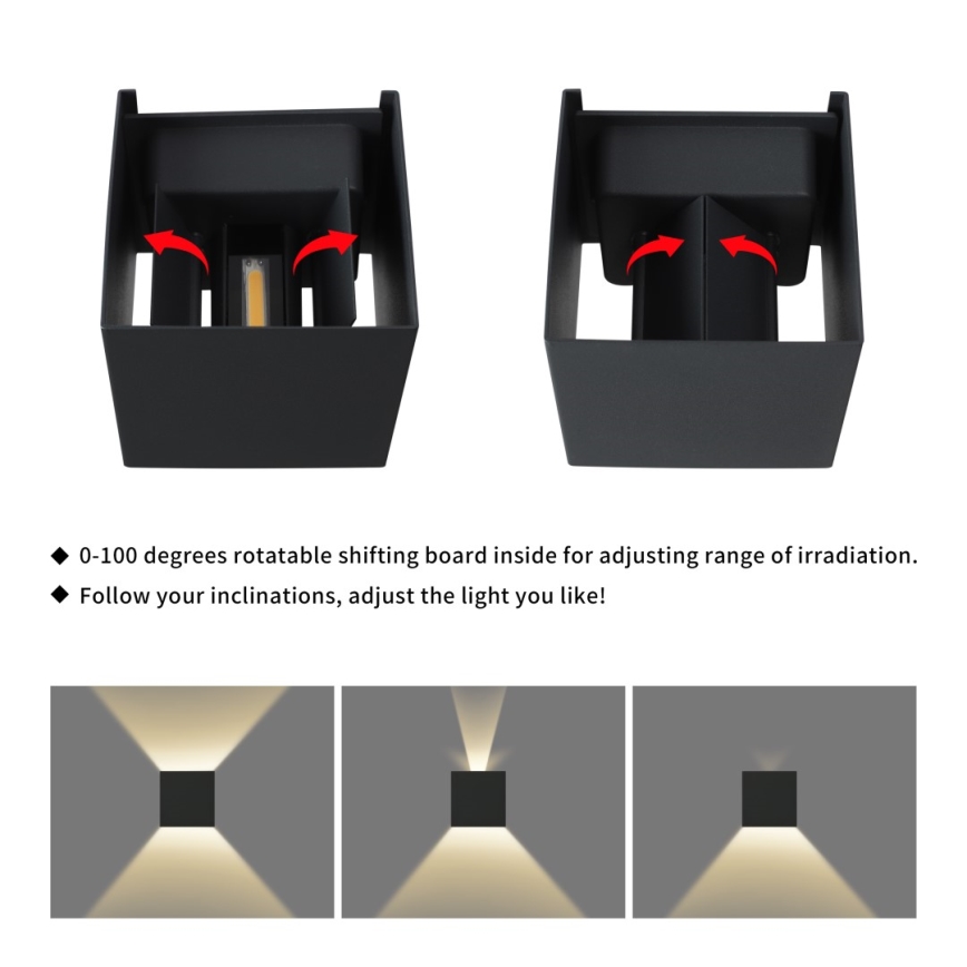 Immax 08510L - Lampada da parete LED per esterni DICE LED/6W/230V 3000K IP65