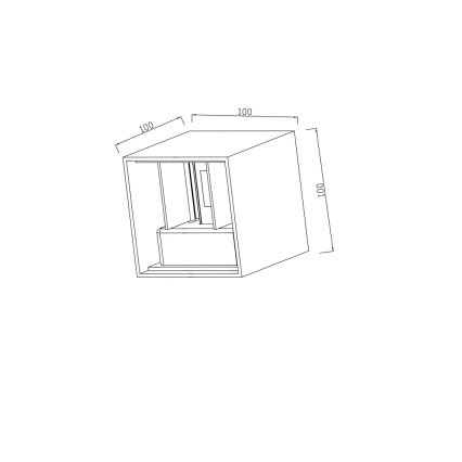 Immax 08510L - Lampada da parete LED per esterni DICE LED/6W/230V 3000K IP65