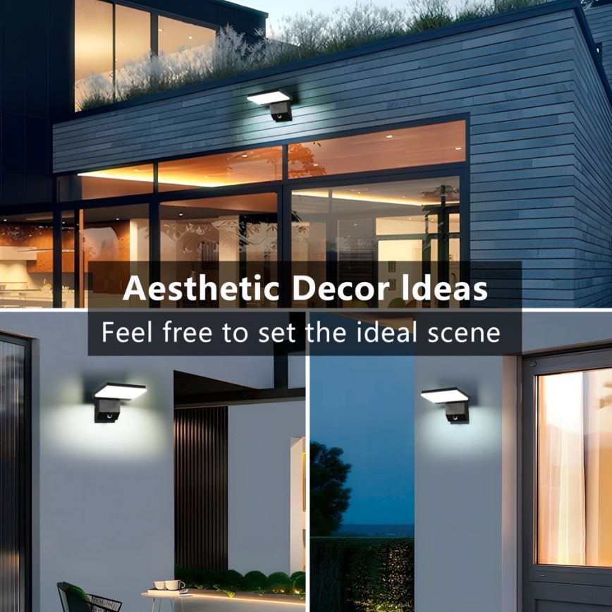 Applique da esterno con sensore MODERN LED/18W/230V IP65