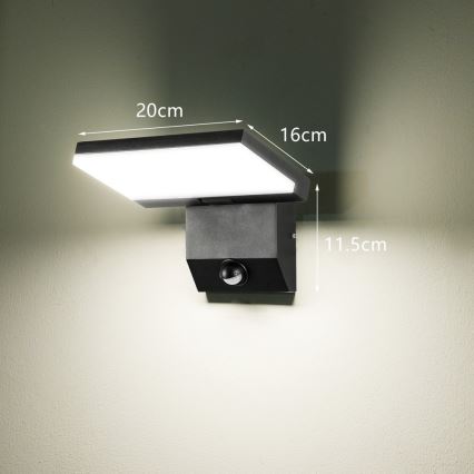 Applique da esterno con sensore MODERN LED/18W/230V IP65