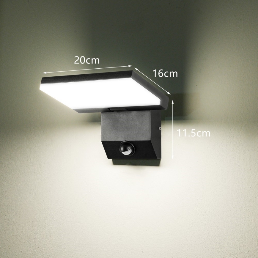 Applique da esterno con sensore MODERN LED/18W/230V IP65