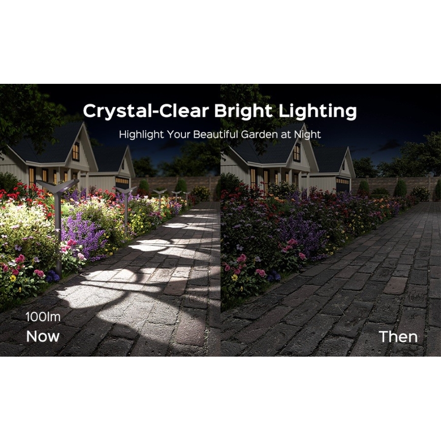 Lampada solare a LED con sensore SUN BUTTERFLY LED/1,5W/3,7V 3000/6000K IP65 1500 mAh