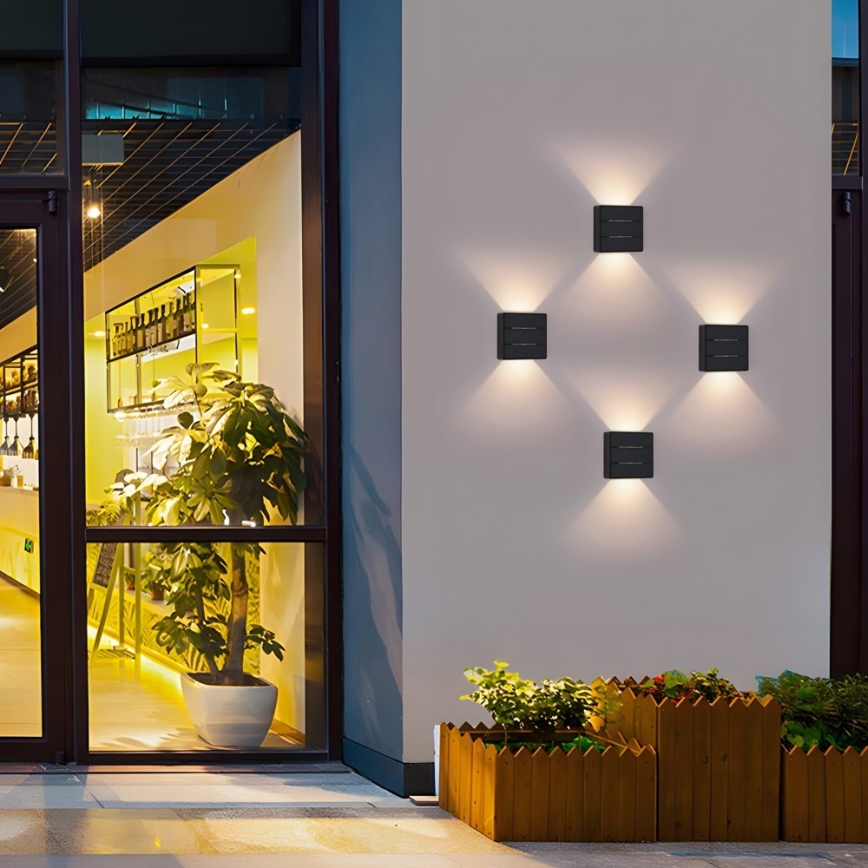 Applique LED da esterno LUXLINE 6W/230V 3000K IP54 nero