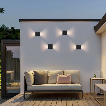 Applique LED da esterno LUXLINE 6W/230V 3000K IP54 nero