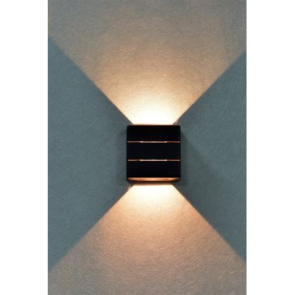 Applique LED da esterno LUXLINE 6W/230V 3000K IP54 nero