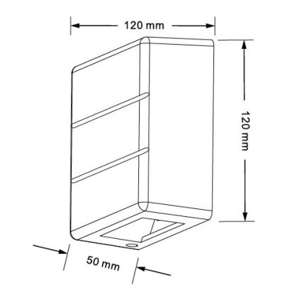 Applique da esterno LED LUXLINE/6W/230V 3000K IP54 rovere