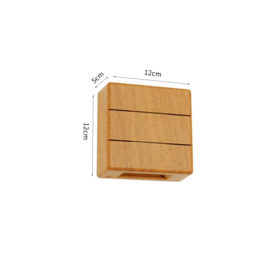 Applique da esterno LED LUXLINE/6W/230V 3000K IP54 rovere