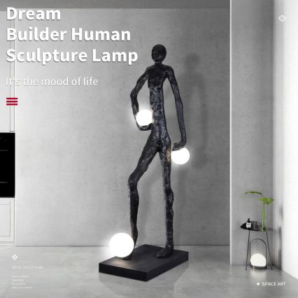 Lampada da terra SILUETTE 3xE27/60W/230V 185 cm Aura