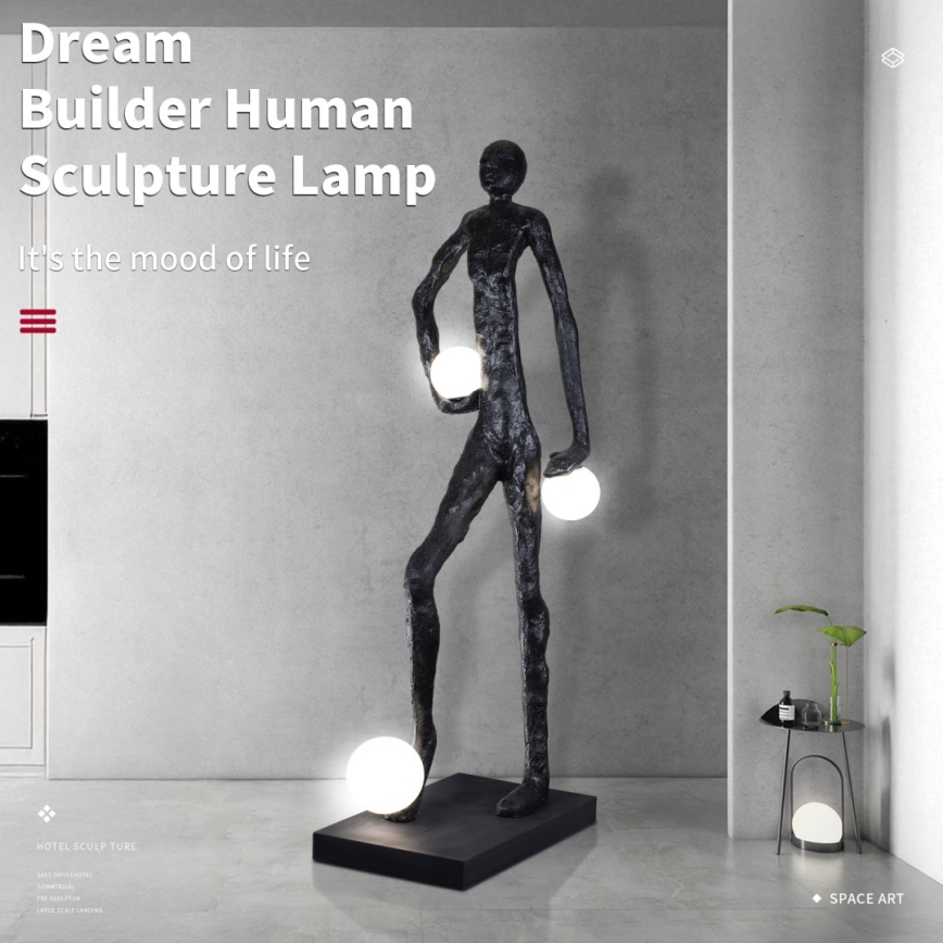Lampada da terra SILUETTE 3xE27/60W/230V 185 cm Aura