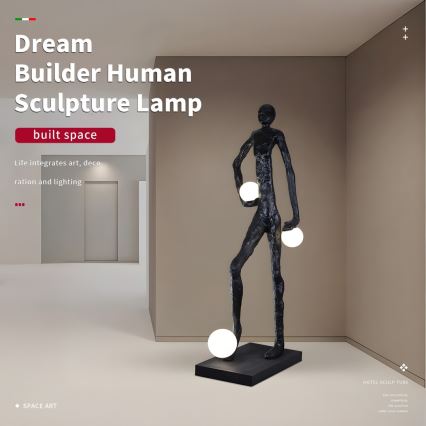 Lampada da terra SILUETTE 3xE27/60W/230V 185 cm Aura