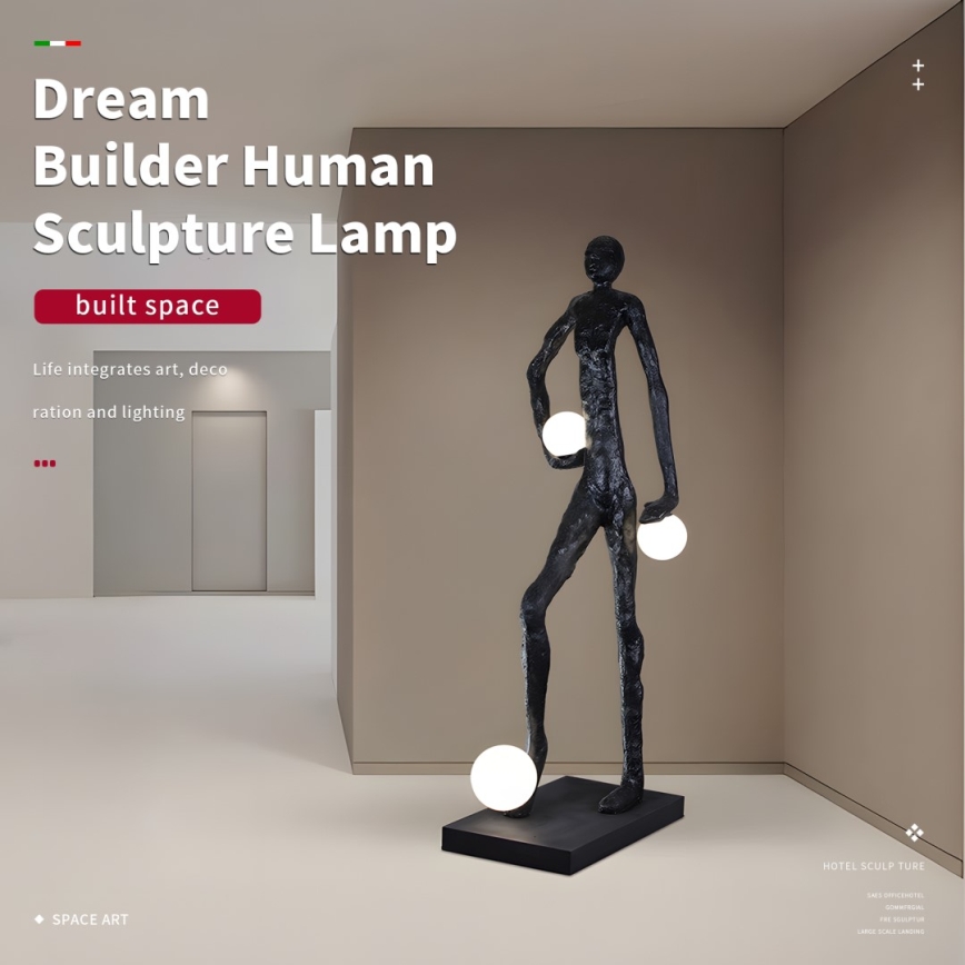 Lampada da terra SILUETTE 3xE27/60W/230V 185 cm Aura