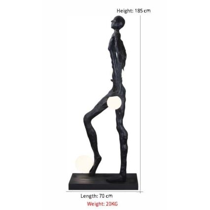 Lampada da terra SILUETTE 3xE27/60W/230V 185 cm Aura