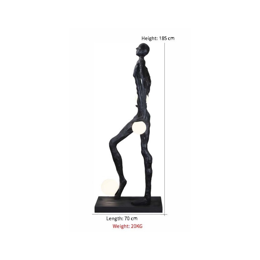 Lampada da terra SILUETTE 3xE27/60W/230V 185 cm Aura