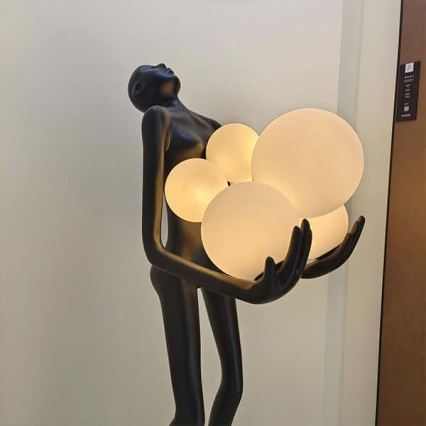 Lampada da terra SILUETTE 6xE27/25W/230V 180 cm Human Ball