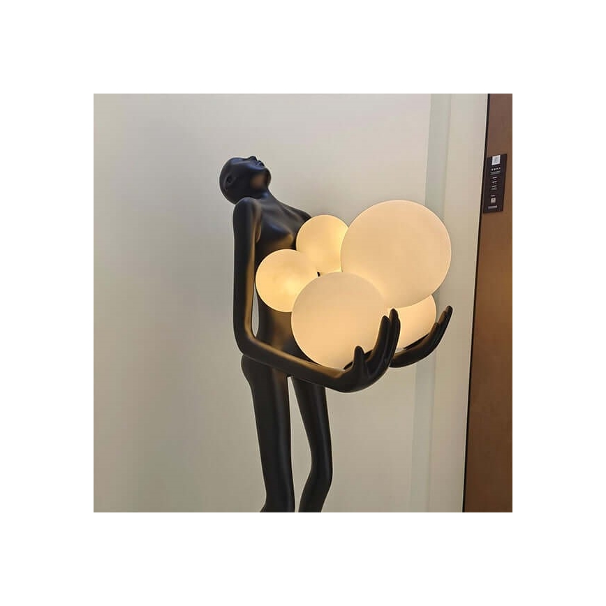 Lampada da terra SILUETTE 6xE27/25W/230V 180 cm Human Ball