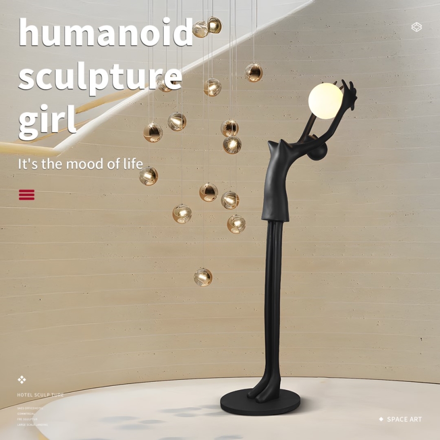 Lampada da terra SILUETTE 1xE27/25W/230V 210 cm Human Girl