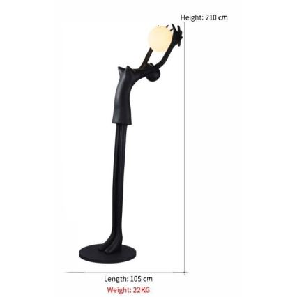 Lampada da terra SILUETTE 1xE27/25W/230V 210 cm Human Girl