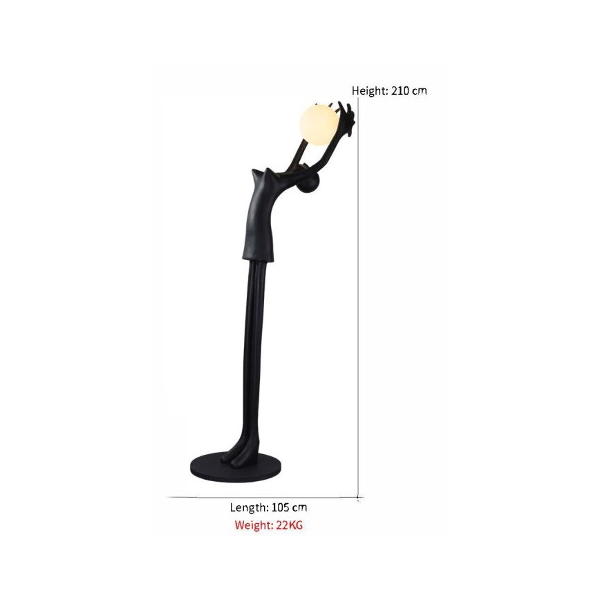 Lampada da terra SILUETTE 1xE27/25W/230V 210 cm Human Girl