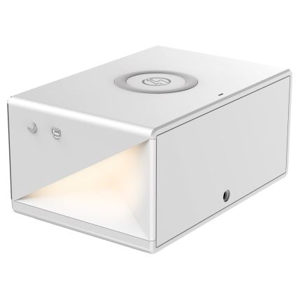 Sveglia con retroilluminazione notturna e ricarica wireless QI LED/12W/5V