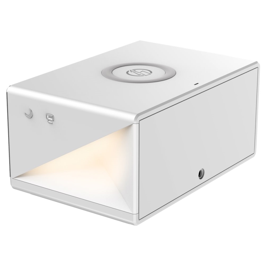 Sveglia con retroilluminazione notturna e ricarica wireless QI LED/12W/5V