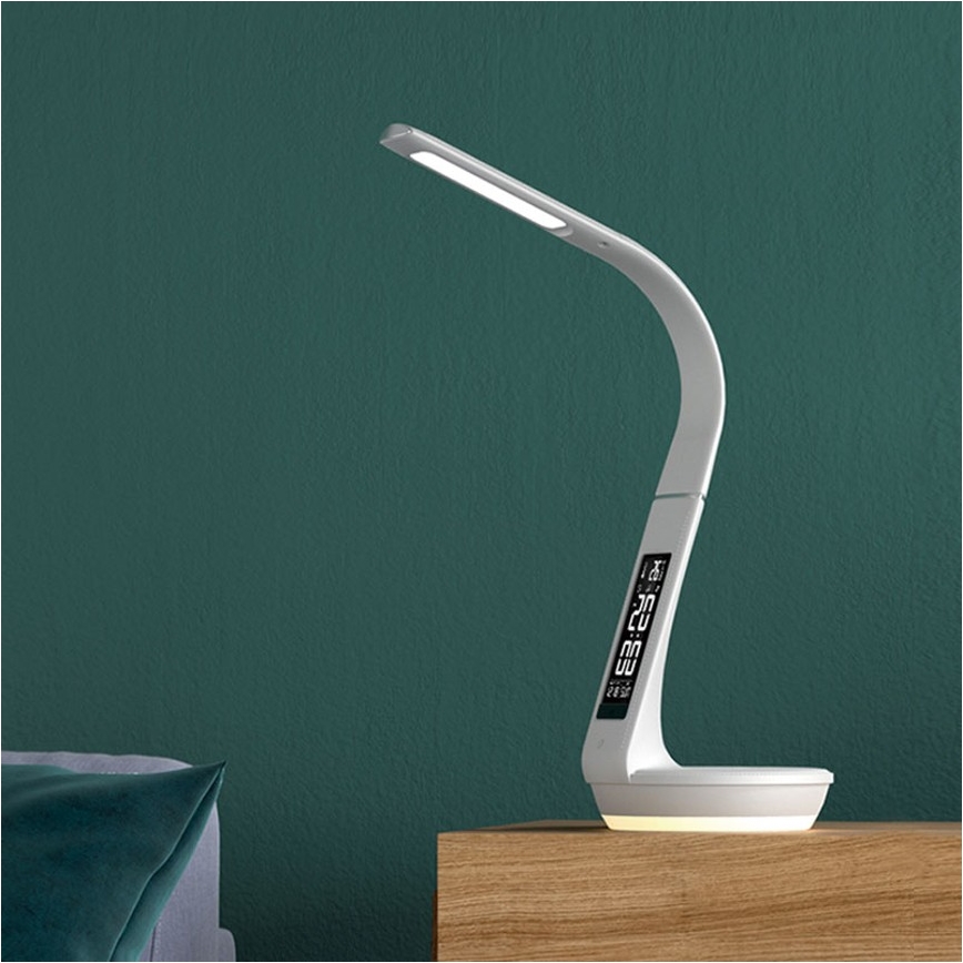 Immax - Lampada da tavolo LED dimmerabile COBRA LED/5W/230V, bianca