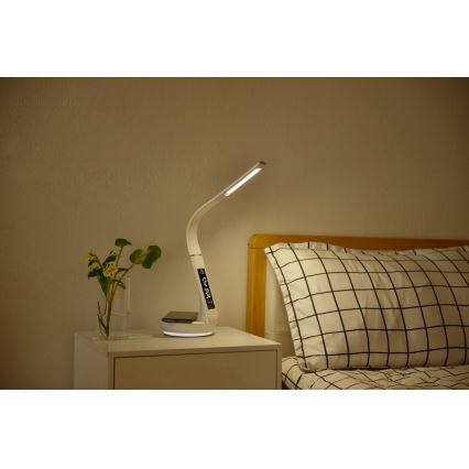Immax - Lampada da tavolo LED dimmerabile COBRA LED/5W/230V, bianca