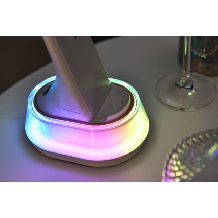 LED RGB Lampada da tavolo dimmerabile con ricarica wireless CORELLA LED/7W/12/230V nero