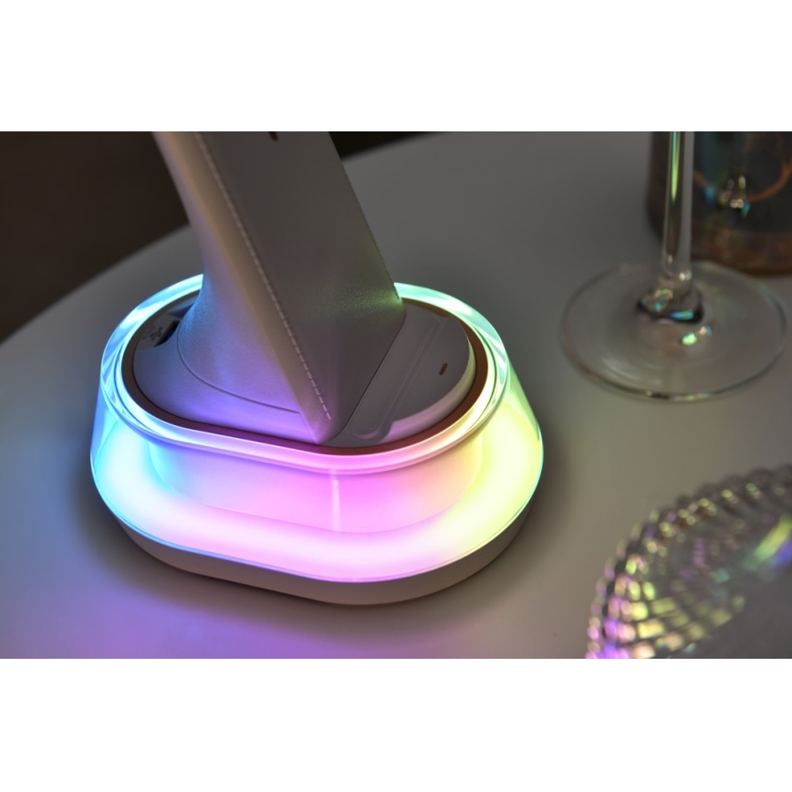 LED RGB Lampada da tavolo dimmerabile con ricarica wireless CORELLA LED/7W/12/230V nero