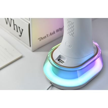 LED RGB Lampada da tavolo dimmerabile con ricarica wireless CORELLA LED/7W/12/230V nero