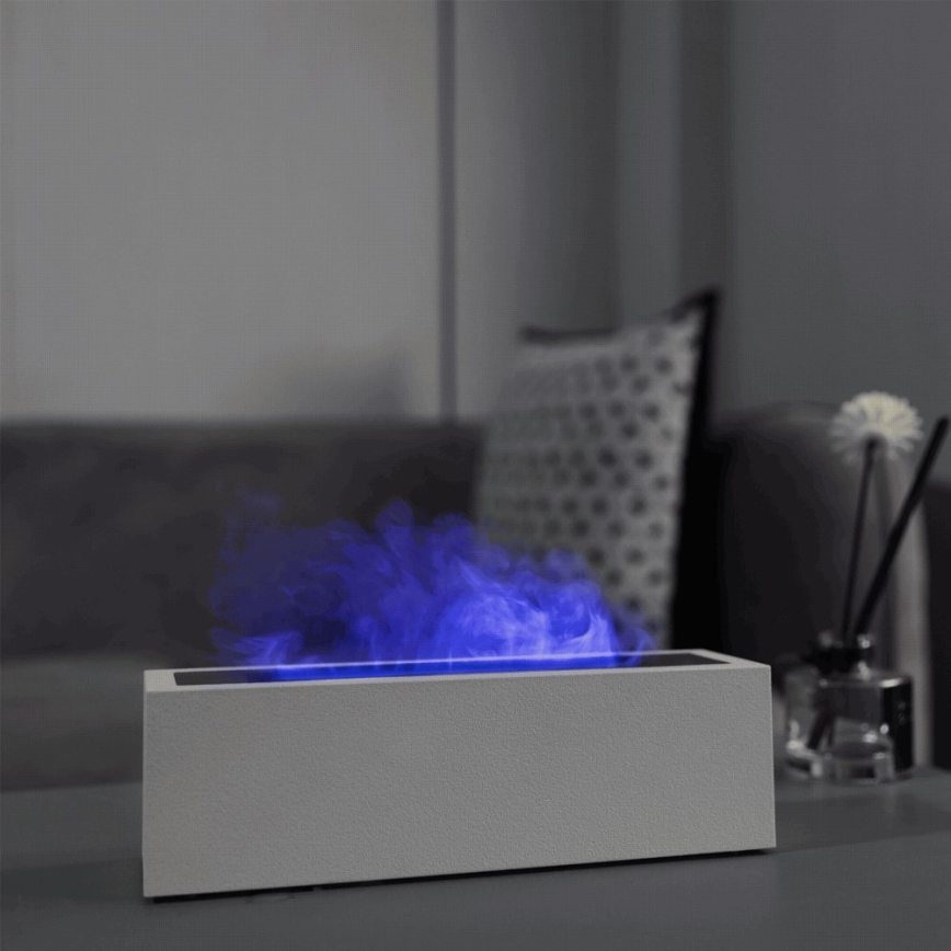 LED Diffusore di aromi e umidificatore d'aria con imitazione di fiamma LED/10W/5V