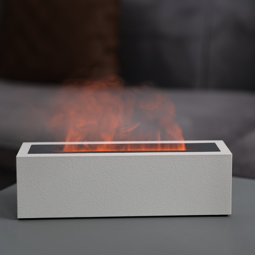 LED Diffusore di aromi e umidificatore d'aria con imitazione di fiamma LED/10W/5V
