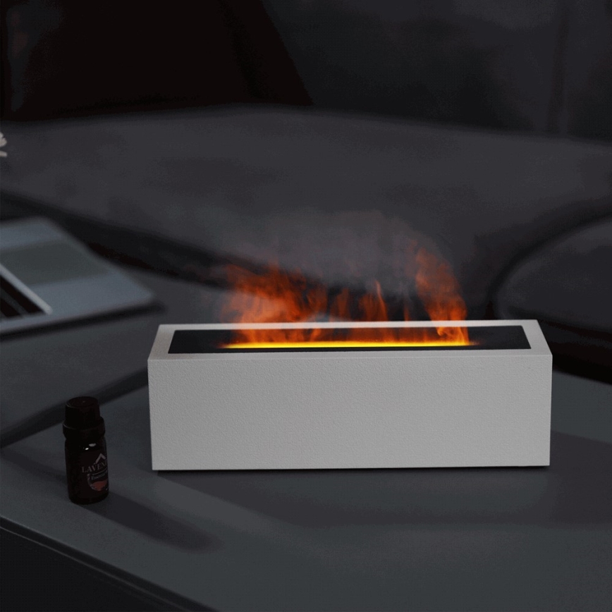 LED Diffusore di aromi e umidificatore d'aria con imitazione di fiamma LED/10W/5V