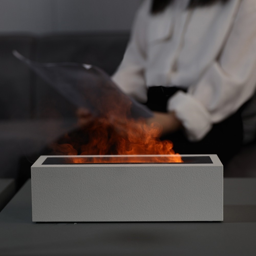 LED Diffusore di aromi e umidificatore d'aria con imitazione di fiamma LED/10W/5V