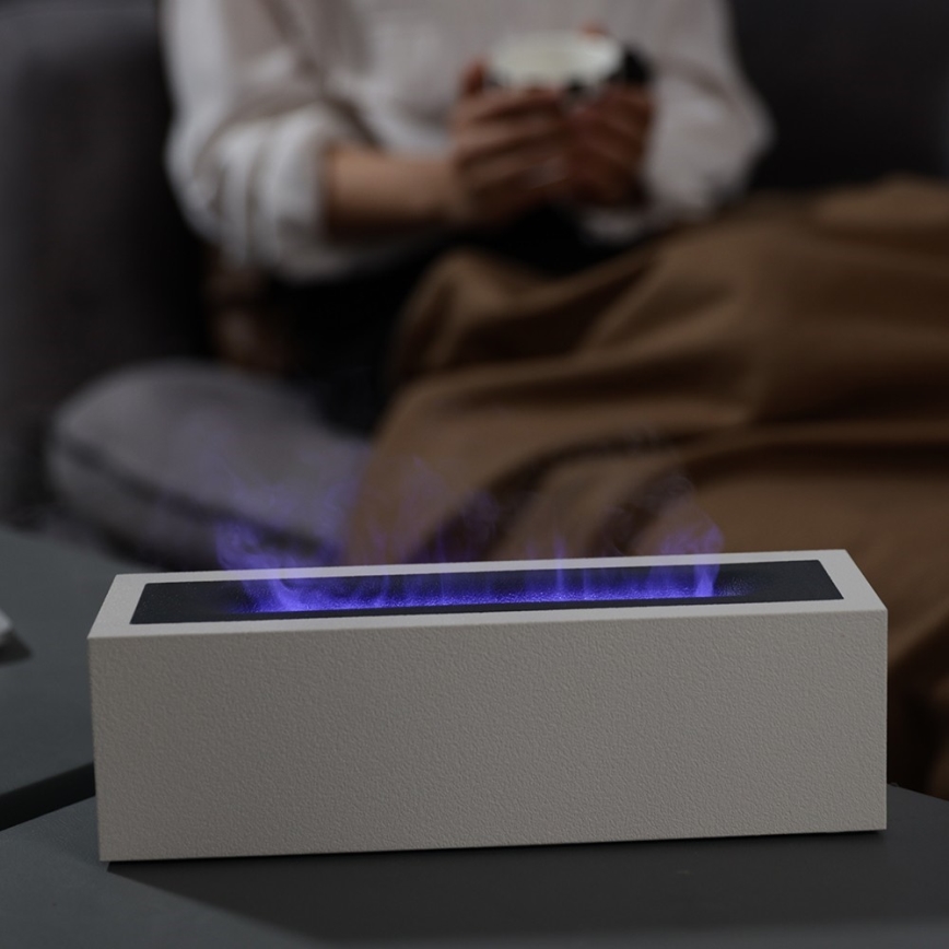 LED Diffusore di aromi e umidificatore d'aria con imitazione di fiamma LED/10W/5V