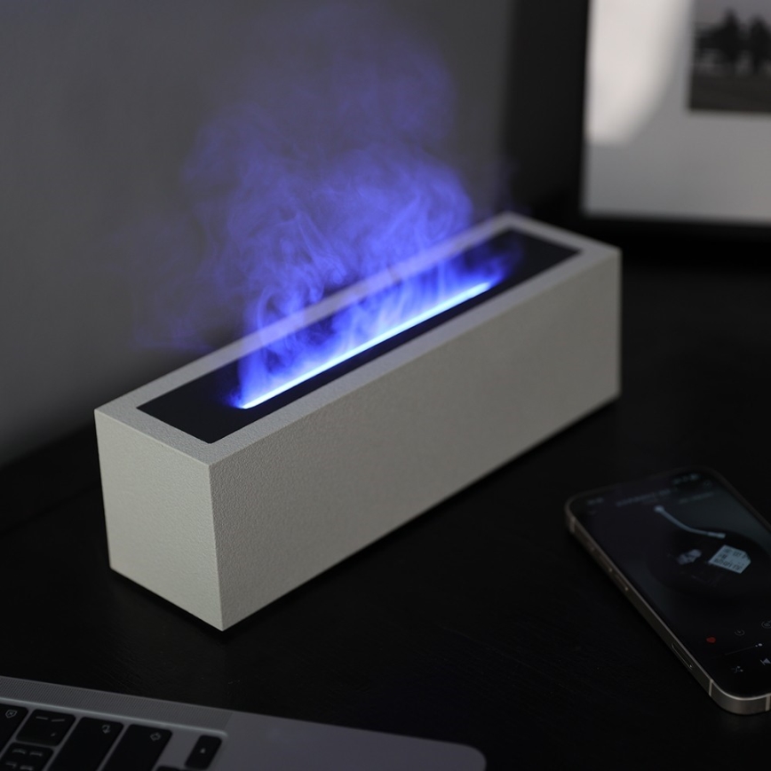 LED Diffusore di aromi e umidificatore d'aria con imitazione di fiamma LED/10W/5V