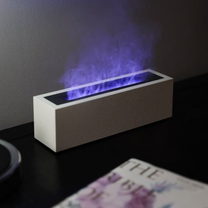 LED Diffusore di aromi e umidificatore d'aria con imitazione di fiamma LED/10W/5V