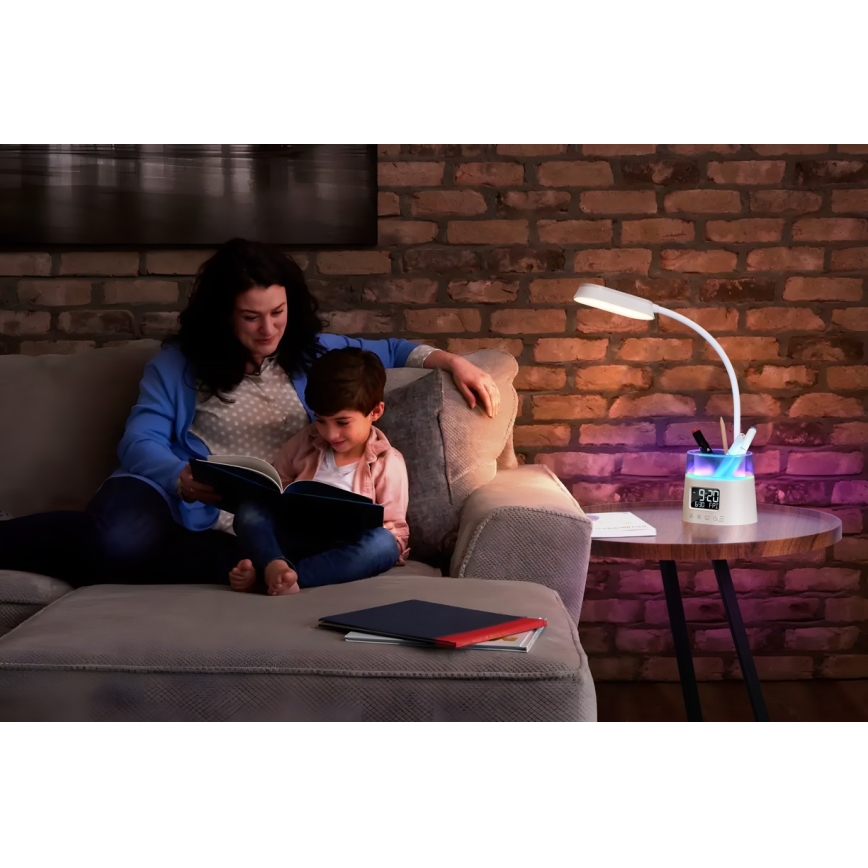 LED RGBW Lampada da tavolo dimmerabile con portamatite FALCON LED/10W/5V
