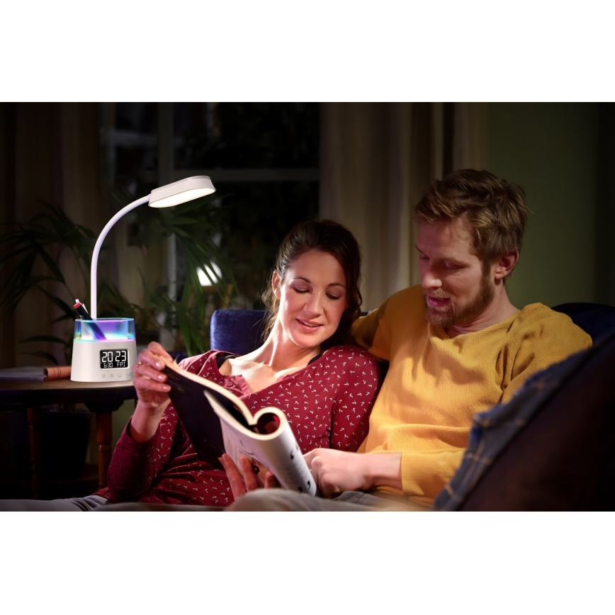 LED RGBW Lampada da tavolo dimmerabile con portamatite FALCON LED/10W/5V