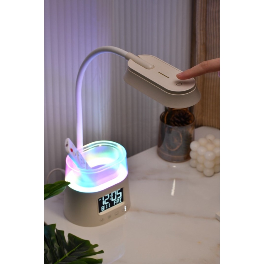 LED RGBW Lampada da tavolo dimmerabile con portamatite FALCON LED/10W/5V