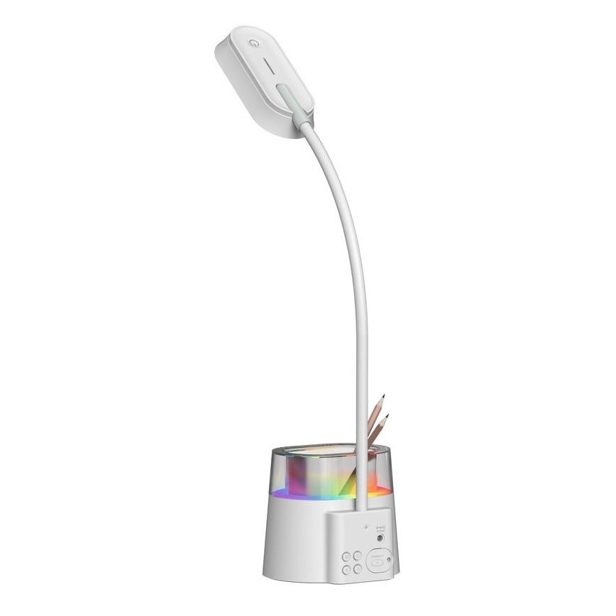 LED RGBW Lampada da tavolo dimmerabile con portamatite FALCON LED/10W/5V