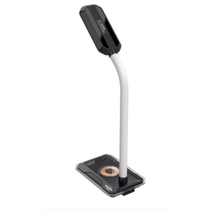 LED RGBW Lampada da tavolo dimmerabile con Qi di ricarica 30W/230V 3000K/4000K/5000K nero