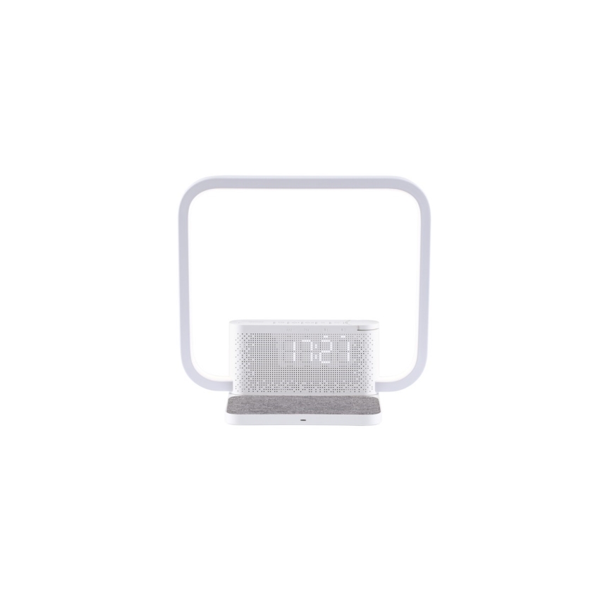 Lampada da tavolo LED dimmerabile con sveglia e Qi di ricarica LED/18W/230V bianco