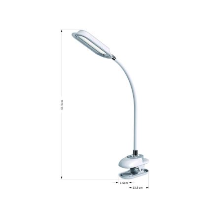 LED+CCT Lampada da tavolo dimmerabile con clip CLIP LED/7,5W/230V 3000/4200/5000K bianca