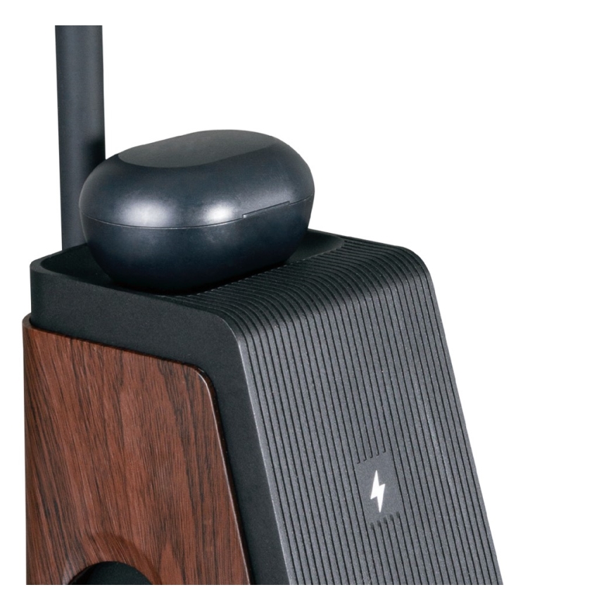 Lampada da tavolo LED+CCT dimmerabile con ricarica wireless QI IDEAL LED/8W/230V 2700/4000/5000K marrone