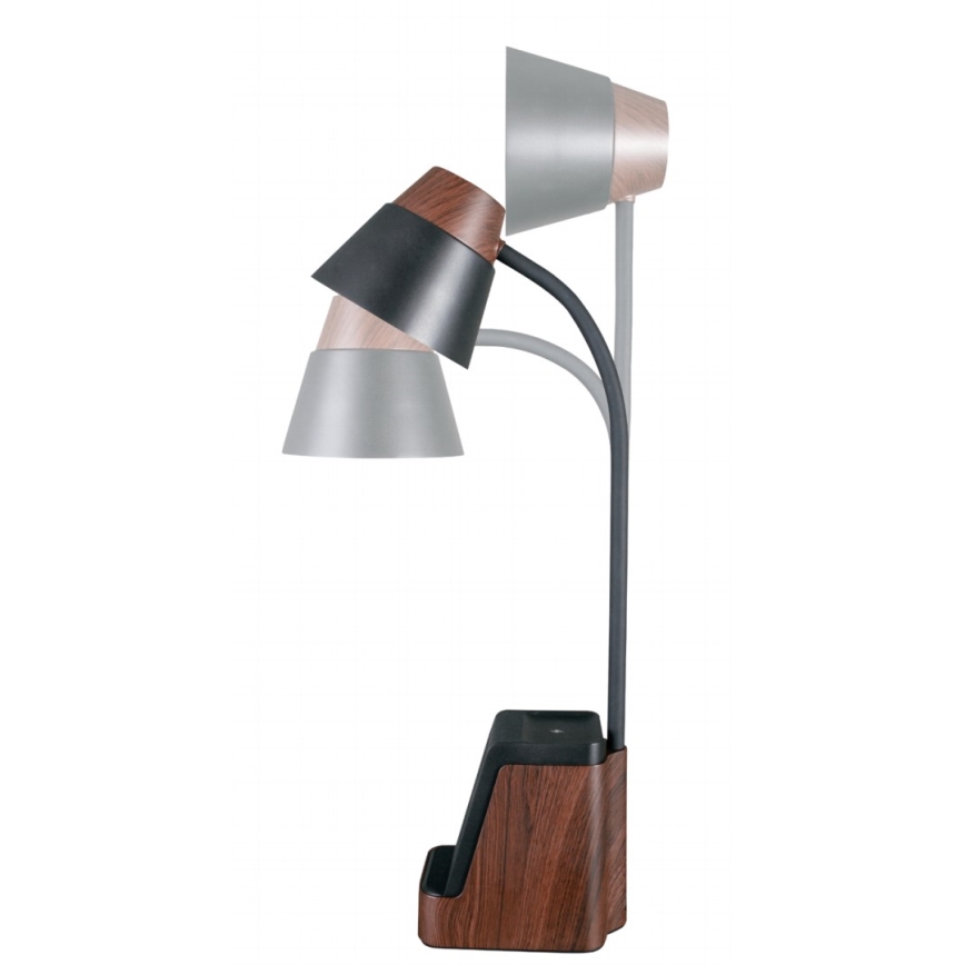 Lampada da tavolo LED+CCT dimmerabile con ricarica wireless QI IDEAL LED/8W/230V 2700/4000/5000K marrone