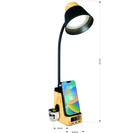 LED+CCT Lampada da tavolo dimmerabile con ricarica wireless Qi IDEAL LED/8W/230V 2700/4000/5000K beige
