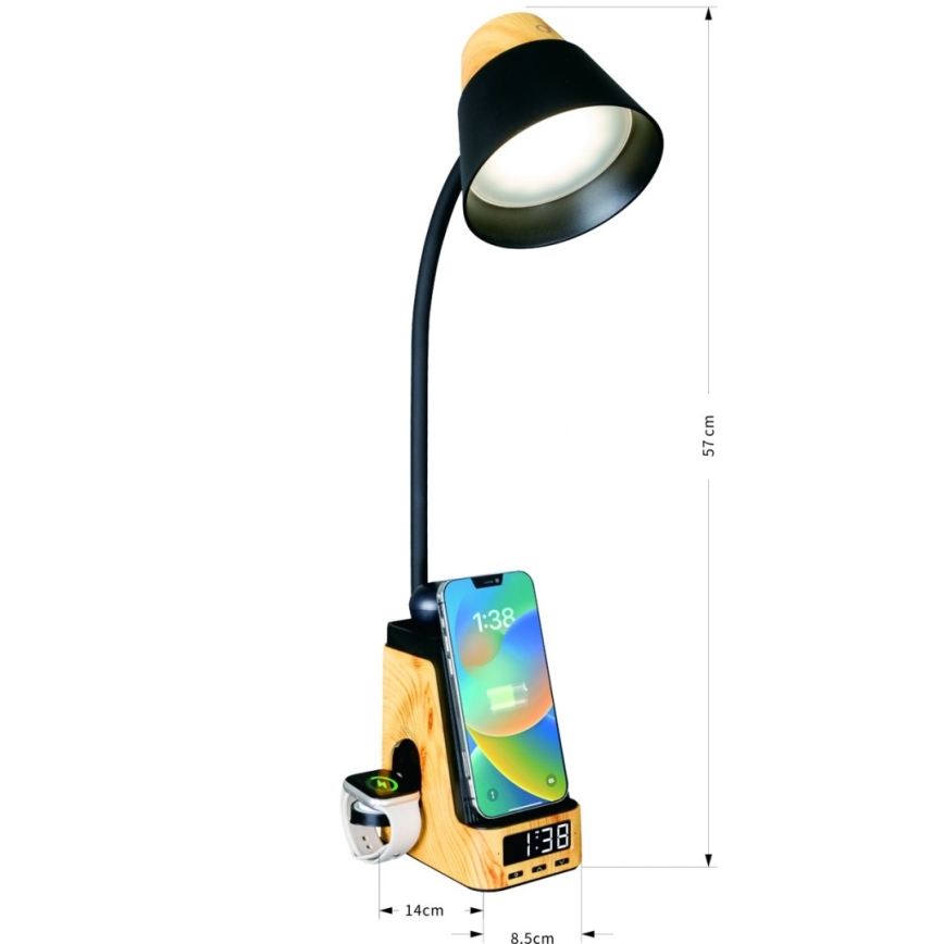 LED+CCT Lampada da tavolo dimmerabile con ricarica wireless Qi IDEAL LED/8W/230V 2700/4000/5000K beige
